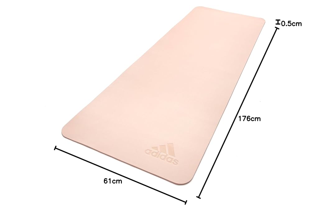 Amazon | adidas ユニ プレミアムヨガマット 5mm ピンクティント